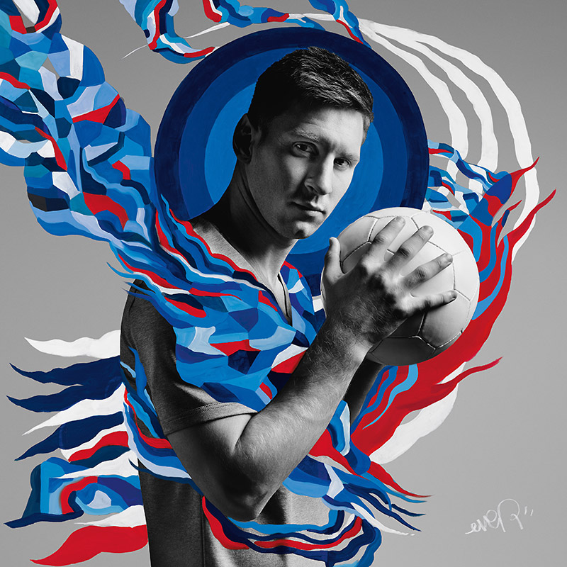 pepsi the art of footbal-lionel-messi-by-argentinean-street-artist-ever